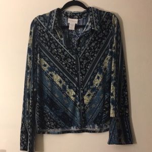 NWOT bohemian button down top